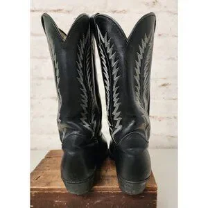 Unbranded | Shoes | Cowboy Boots Mens Black Leather White  display picture 2